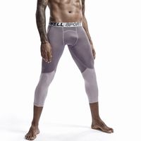 Wholesale Running Pants Tights Men Compression Sport Legging Homme Mayas Mallas Deporte Hombre Men s Mesh Quick Dryinggym Leggings