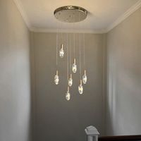 Wholesale Wire Hanging LED Crystal Chandelier Heads For Living Room Corridor Bedroom Apartment Loft Indoor Lighting Glass Fixtures