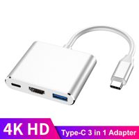 Wholesale USB C HDTV Type C Mac Converter Adapter USB Hub Type C to HDMI USB Type C Aluminum For Apple Macbook Adapter
