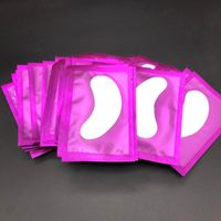 Wholesale False Eyelashes pairs Purple Paper Patches Eyelash Under Eye Pads Lash Extension Tips Sticker Wraps Tool
