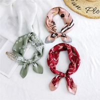 Wholesale Scarves Skinny Colorful Headscarf DIY Hair Scarf Headband Print Neckerchief Head Neck Tie Band Small Silk Square