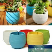 Wholesale Green Cactus Succulents Plant Flower Pot Plastic Round Pots Garden Home Decor