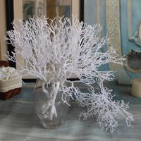 Wholesale Decorative Flowers Wreaths Cm High White Coral Branch Artificial Plants For The Wedding Home Decoration Plastic