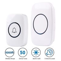 Wholesale 110DB Wireless Doorbell Waterproof home Door Bell battery button Receiver
