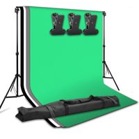 Wholesale Background Material ZUOCHEN Po Studio Backdrop Support Stand Kit X m Black White Green Screen With M Stand1