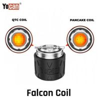 Wholesale Authentic Yocan Falcon Replacement Coil Head QTC Quatz Triple Coil Pancake Coil Atomizer Core for Wax Concentrate Dab Device Kit a06