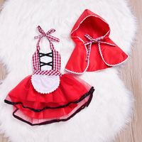 Wholesale Newborn Cosplay Baby Girl Red Tutu Dress Little Red Riding Hood Photo Prop Costume Girls Party Dress Cape Cloak Outfit Q1223