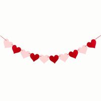 Wholesale Valentines Day Banner Burlap flags Love Fireplace Happy banners heart shape Decoration for Home Engagement Wedding Anniversary GWD13504