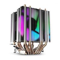 Wholesale Laptop Cooling Pads Cpu Air Cooler Heat Pipes Twin Tower Heatsink With Mm Rainbow Led Fans For