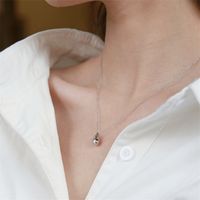 Wholesale 2020 New Niche French Simple Water Drop Peas Gold Clavicle Chain Necklace For Women Girls Party Jewelry Gifts