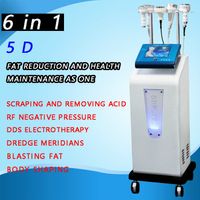 Wholesale 5D K cavitation slimming machine Vacuum RF heat body massage and ultrasonic cavitation machine with Microcurrent Brush can detox