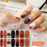 Wholesale China Tips Sheet Christmas Halloween Nail Art Stickers Festival Pumpkin Wraps Waterproof Full DIY Manicure Accessories YMX Series