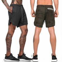 Wholesale Men s Shorts Men s Double Layer In Beach Breathable Board Short Surfing Bottoms Quick Dry Swimming Trunks Beachwear Plus Size
