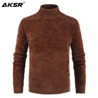 Wholesale Men s Sweaters AKSR Turtleneck Knitted Sweater Cashmere Wool Winter Men Pullover Man Swetry Pull Col Roul Homme1