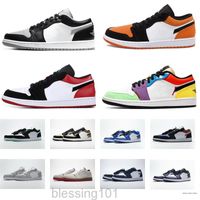 Wholesale Mens basketballs Shoes Low s Womens Blue Moon Red Banned Bred Chicago Black Toe Court Purple Game Royal UNC Shadow Sneakers BT1T
