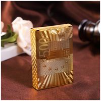 Wholesale PVC Original Waterproof Luxury Gold Foil Plated Poker Plastic Board Card Games Playing For Gift Collection