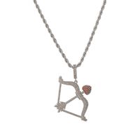 Wholesale Moveon Hip Hop Sets Love Heart Cupid Arc Collar Penguin Jewels Charm Long Chain Necklaces for Women Present Zircon Aaa Cbw6