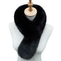 Wholesale Luxury Winter Women Faux Fur Scarf Collar Solid Plush Shrugs Shawl Wraps Noble