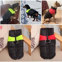 Wholesale Dog Apparel Clothes Autumn Winter Warm Waistcoat Pet Dogs Vests Coats With Leashes Rings Large Small Pets Apparels YFA2638