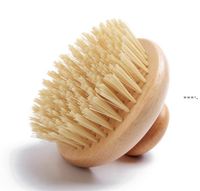 Wholesale NEWFactory Body Brush Dry Brushing Shower Brushes Wet or Spa Wood handle Scrubber for Massage Exfoliate RRB12910
