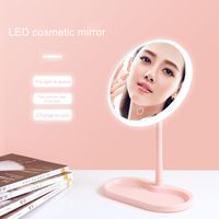 Wholesale Makeup mirror table lamp led with fill light dormitory desktop dressing beauty portable folding factory direct sales