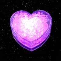 Wholesale Love Heart Shape Flashing Ice Cube LED Light Rose Shapes Luminous Glowing Ices Block Colorful Festival Decoration px L1