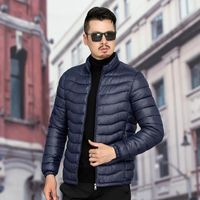 Wholesale Men s Down Parkas E BAIHUI Autumn And Winter Thin Stand up Collar Warm Padded Jacket Short Outer Wear Men