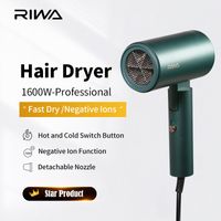 Wholesale 1600W Professional Electric Hair Dryer Strong Wind Salon Portable Dryer Hot Cold Air Wind Anion Hammer Blower Dry Foldable