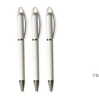 Wholesale Sublimation Blank Ballpoint Pen White DIY Advertising Business Heat Transfer Printing Gel Pen RRB13270