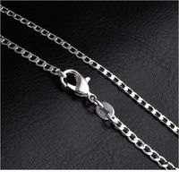 Wholesale 10pcs mm Silver Plated Link Chain Necklaces With Stamped Fashion Jewelry Diy Making Inches Facto jllrPh