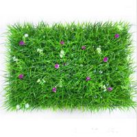 Wholesale Decorative Flowers Wreaths Selling Red Flower Plastic Artificial Lawn Turf Plants Grass Lawns Garden Balcony Decoration House Ornaments1