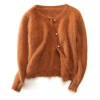 Wholesale Real Mink Blouse Natural Mink Cashmere Sweater Button Design Cashmere Cardigans Women Clothes Low Discount tsr590 Y200910