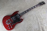 Wholesale G Model Electric Guitar transparent Red finished with Cheap High quality SG guitars