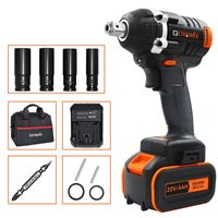 Wholesale GOXAWEE V Brushless Cordless Electric Wrench Impact Driver Socket Wrench mAh Battery Hand Drill Installation Power Tools Y200323