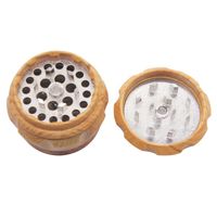Wholesale Newest Smoke Crushers Woodiness Grain Plastic Smoking Grinders Painting Herb Grinder Fit Advertising Promotional xy E1