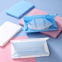 Wholesale Face Mask Folder Storage Case Mouth Mask Clip Storager Solid Color Plastic Dust Proof Moisture proof Folding Protective Organizer VT1918