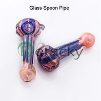 Wholesale Beracky US Color Glass Spoon Pipe inches Glass Water Pipes Heady Glass Pipes For Dry Herb Smoking Accessories Dab Rigs Bongs