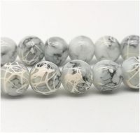 Wholesale mm Pull White Silk Glass Beads Loose Spacer Beads Painted Charm For Jewellery Making Diy Bracelet neck qylEEf
