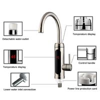 Wholesale Electric Water Heater Temperature Display Kitchen Tankless Instant Hot Water Faucet W Cwmsports SEA SGIPPING HHE4134