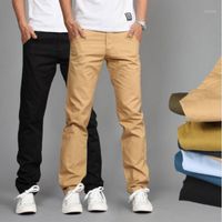 Wholesale New Fashion Mens Straight Cargo Pants Chinos Men Casual Slim Fitness Summer Khaki Army Green Trousers 1