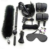 Wholesale Sexy Leather Bdsm Kits Pluche Bondage Gear Handcuffs Games Swing Gag Adult Toys Exotic Accessories for Couples