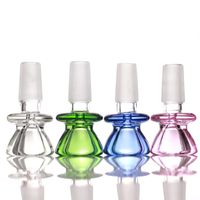 Wholesale 14mm bowl glass bong male hookahs with colors smoking tobacco bowls