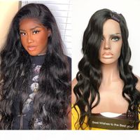 Wholesale Glueless Body Wave U Part Wigs Human Hair Unprocessed Brazilian U Part Human Hair Left Side Part Wig For Women