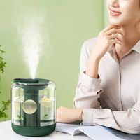 Wholesale 1000ML Air Humidifier mAh Rechargeable Aroma Diffuser Essential Oil Color Lights Cool Mist Can add Flowers Fruits5674