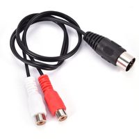 Wholesale Audio Cables Connectors MIDI DIN P Male To RCA Phono Female Socket Jack MF Cable M1