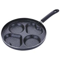 Wholesale Electric Skillets Heart Shaped Non Stick Frying Pan Four Hole For Eggs Ham Cake Maker No Oil Smoke Breakfast Grill Cooking Pot Multifuncti