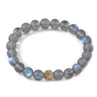 Wholesale New cm Moonstone Glitter Crystal Bracelet For Women Elastic Adjustable Gold Zircon Bead Charm Lucky Bracelet Valentine s Day Gift