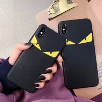 Wholesale Luxury leather Devil eyes cover Designer phone cases for iphone pro promax pro Pro X XS Max Xr s Plus Fashion Brand soft Cover Funda