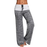 Wholesale Yoga Outfits Drawstring Waist Flare Pants Sportswear Femme Long Sweatpants Wide Leg Pant Ladies Loose Sportwear
