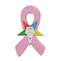 Wholesale Pins Brooches Breast Cancer Awareness Eastern Star OES Masonic Square And Compass Cardinal Bird Golf Clubs Fight Cross Pink Ribbon Lapel Pi